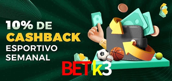 10% de bônus de cashback na betk3
